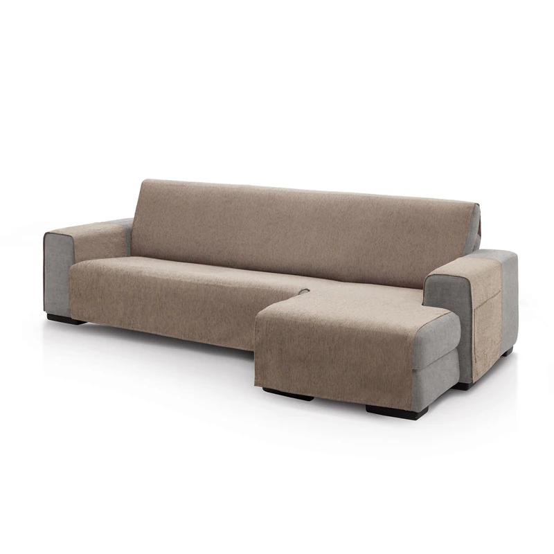 ECOMMERC3 | Chaise Longue Sofa Cover for Right Arm Back Size 240 cm - Linen Colour Soft Touch Chaise Longue Sofa Cover 100% Made in Spain - Image 1
