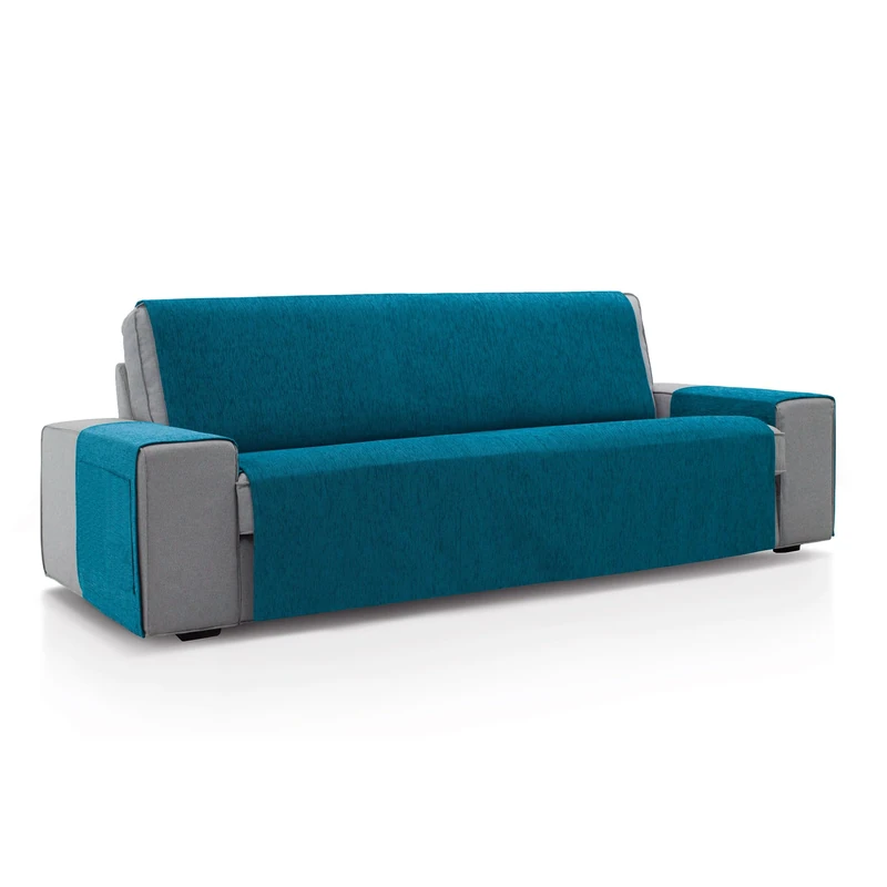 ECOMMERC3 | 2 Seater Sofa Cover Size 115 x 220 cm - Blue Soft Touch Sofa Cover 100% Made in Spain - Image 1