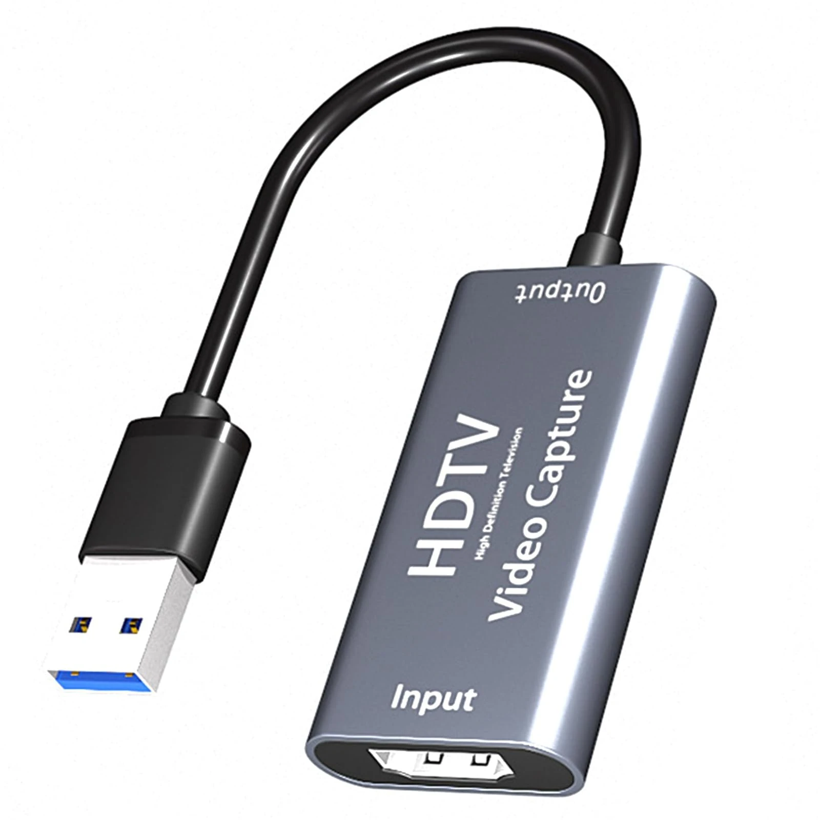 Video Capture Card, 4K HDMI to USB 3.0 Capture Adapter, Full HD 1080p Video Recorder HDMI Video Capture Device for Gaming/Streaming/Online Teaching