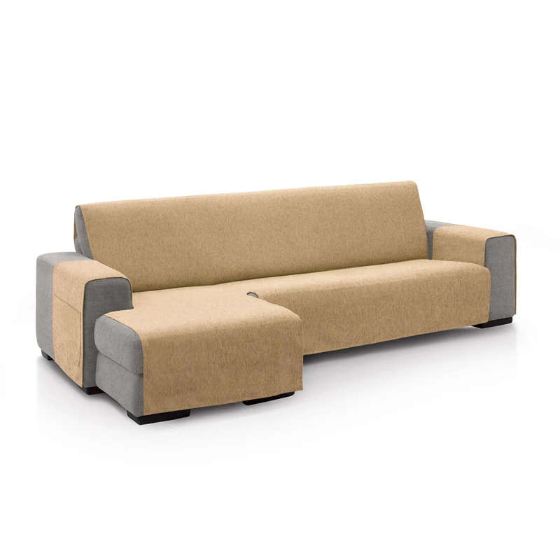 ECOMMERC3 | Chaise Longue Sofa Cover for Left Arm Backrest Size 240 cm - Golden Colour Chaise Longue Sofa Cover Soft Touch 100% Made in Spain
