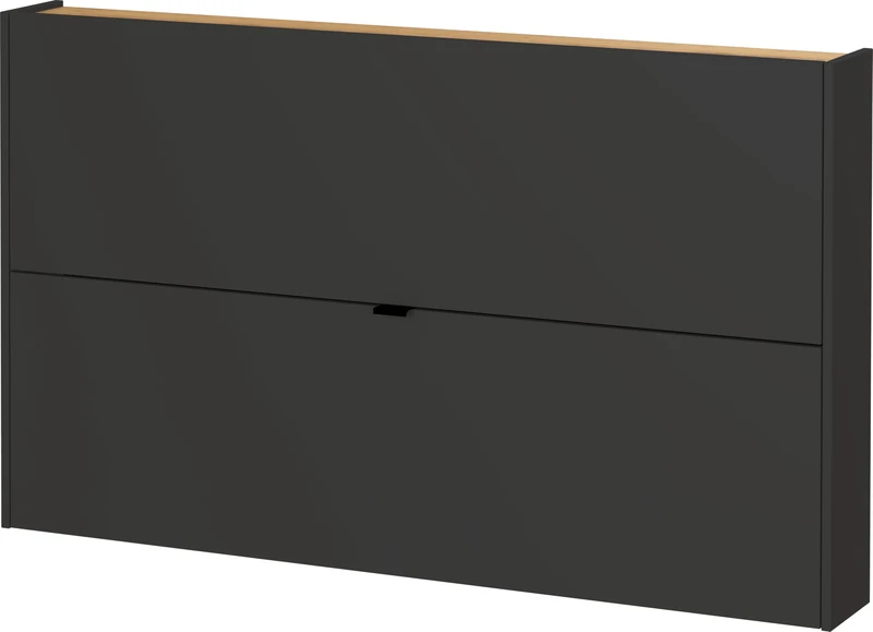 Germania Shoe cabinet 1392-549 GW-Ameca, in graphite/Navarra oak finish, shallow depth, 140 x 83 x 18 cm (WxHxD)