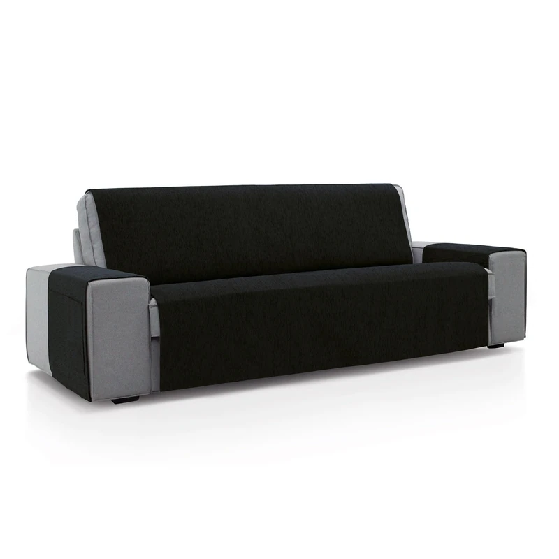 ECOMMERC3 | 3 Seater Sofa Cover Size 160 x 220 cm - Black Soft Touch Sofa Cover 100% Made in Spain - Image 1