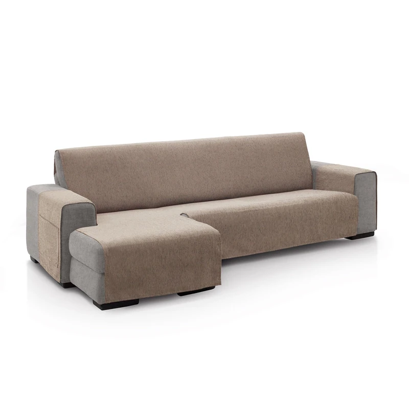 ECOMMERC3 | Chaise Longue Sofa Cover for Left Arm Back Size 280 cm - Linen Colour Soft Touch Chaise Longue Sofa Cover 100% Made in Spain
