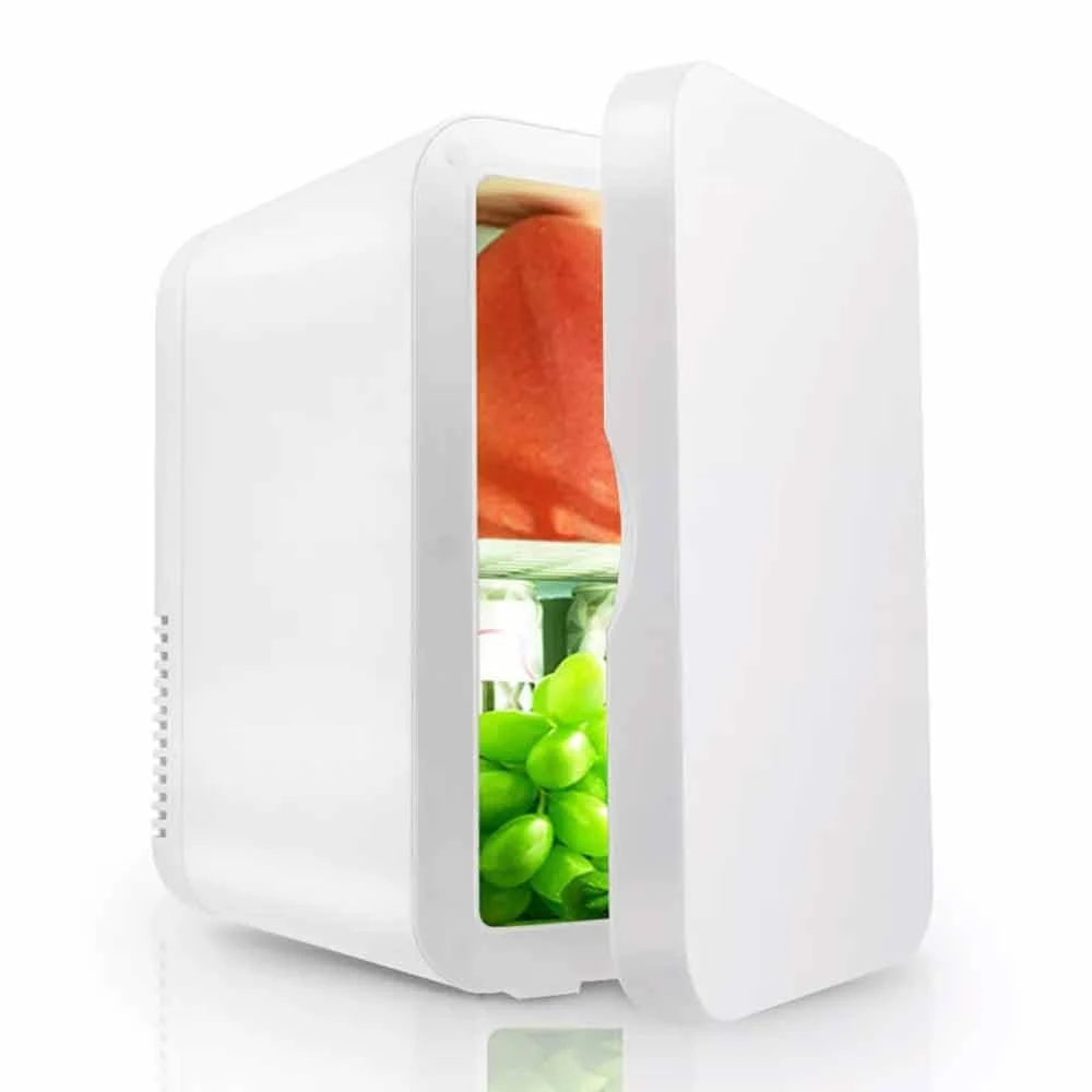 Ccarzzi Mini Fridge, 8L Small Freezer - Mini refrigerator, Cooler & Warmer with AC/DC Powered - Portable mini fridge for Car Bedroom Offices, Camping, Skincare, Food, and Drinks