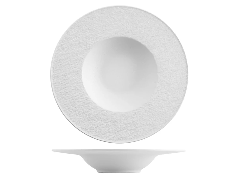 H&H Set of 2 Pasta Skin Plates 28 cm White