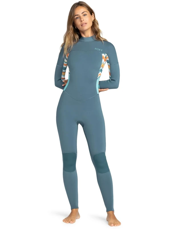 Roxy Back Zip Wetsuit 4/3 SWELL SERIES BZ GBS Young Womens Blue 6
