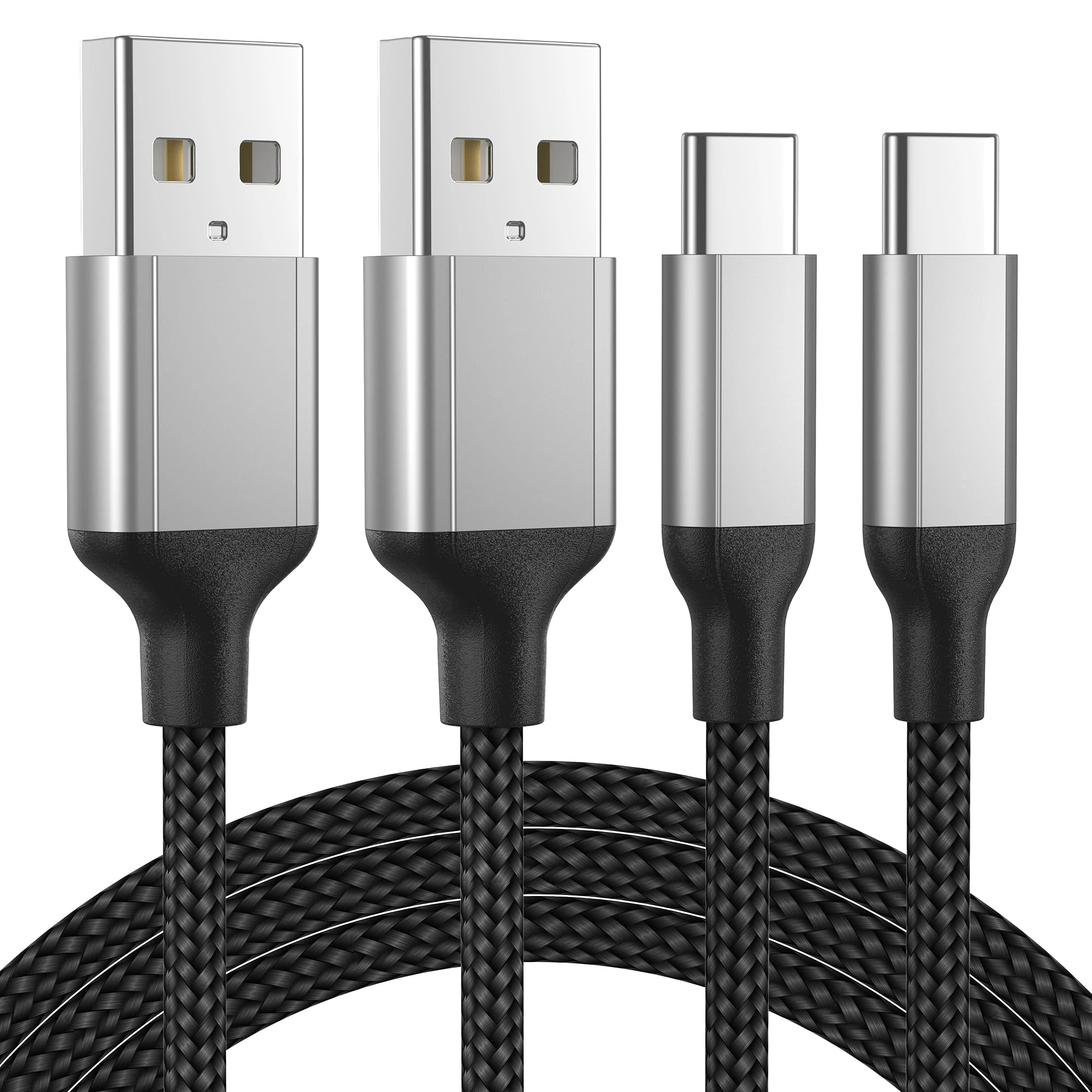USB C Charger Cable 1m, 2 Pack 60W USB to USB C Cable, 3A USB A to USB C Fast Charger Cord USB Type C Lead For Huawei/Xiaomi/Samsung Galaxy S24 S23 S22 S21 Ultra A51 A32