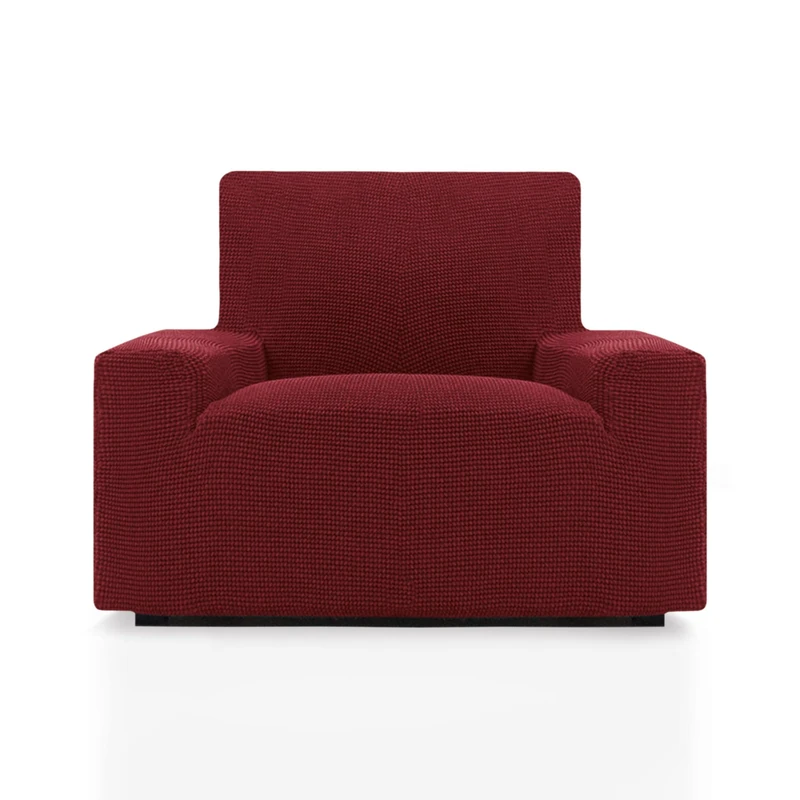 ECOMMERC3 | Sofa Cover Size 1 Seater 70-110 cm Sofa Effect New - Burgundy Sofa Cover Easy Installation Fit