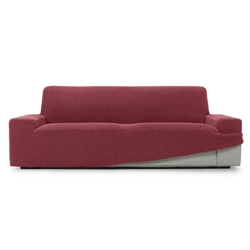 ECOMMERC3 | Sofa Cover Size 2 Seater 140-180 cm New Sofa Effect - Dark Fuchsia Sofa Cover Easy Installation Fit