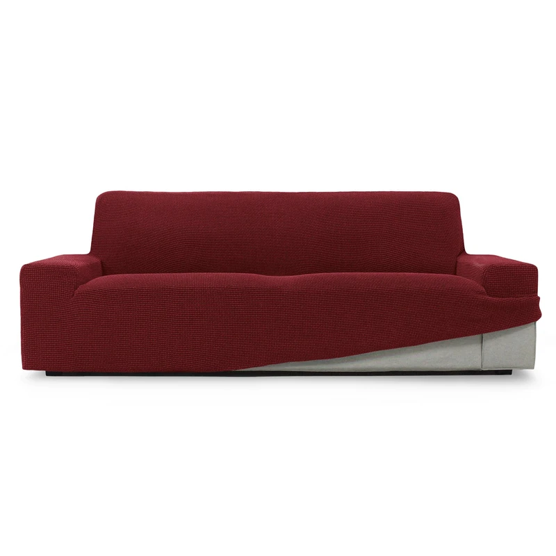 ECOMMERC3 | Sofa Cover Size 4 Seater 230-270 cm New Sofa Effect - Burgundy Sofa Cover Easy Installation Fit - Image 1