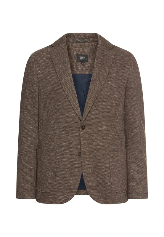 camel active Men's Jersey Jacket with 2 Button Closure, Beige, 58R