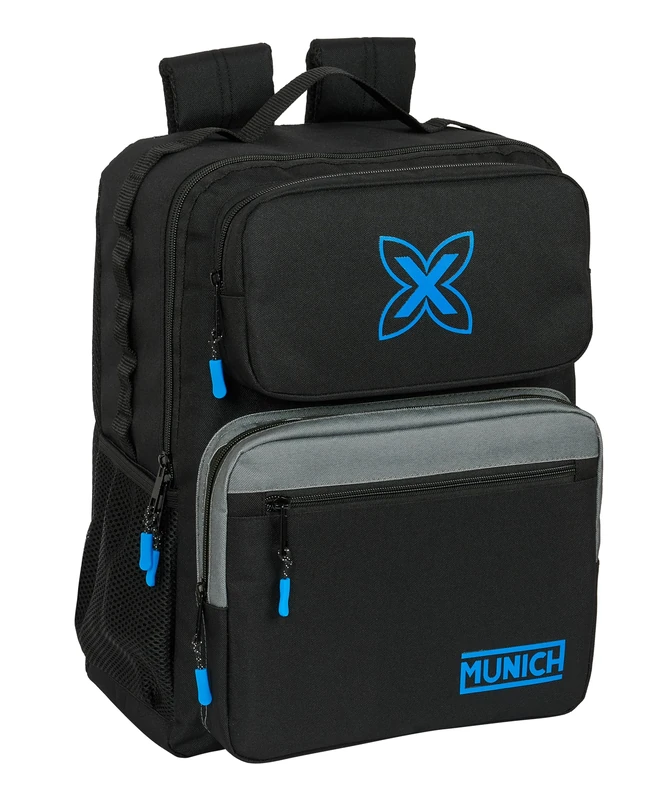 Safta MUNICH IRON – Laptop Backpack 14.1 Inches, Ideal for Young People of Different Ages, Comfortable and Versatile, Quality and Resistance, 33 x 16 x 42 cm, Colour, Black Iron, Estándar, Casual