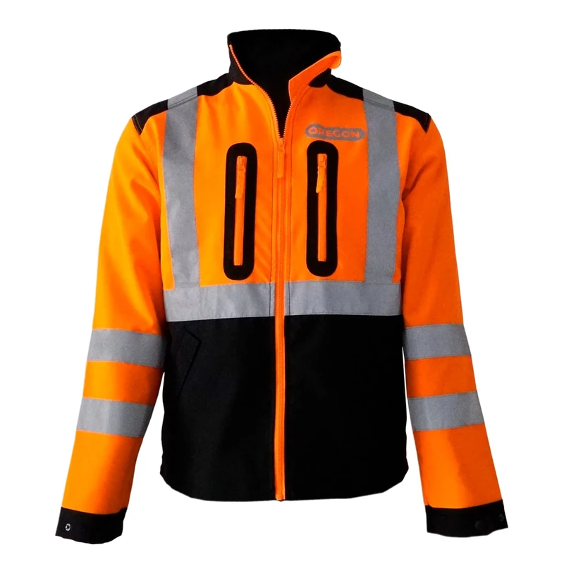 Oregon Hi Vis Jacket, Professional Class 3 Hi Vis Workwear, Premium PPE Clothing, Reflective Jacket, Women & Men,Lightweight Stretch Fabric & Ventilated Outdoor High Visibility Coat,Orange - Size S