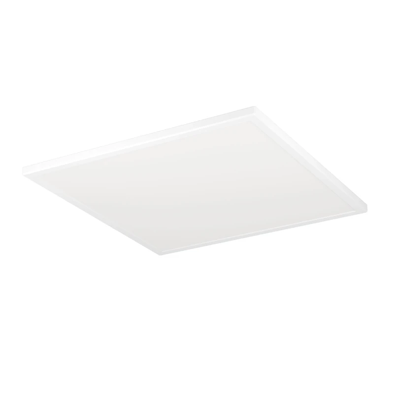Eglo LED Ceiling Light Fitting Rovito, Round Ceiling lamp with Remote Control, Bathroom Lighting, Flush luminaire Made of Plastic in White, Warm White-Cold White, IP44, 50x50 cm