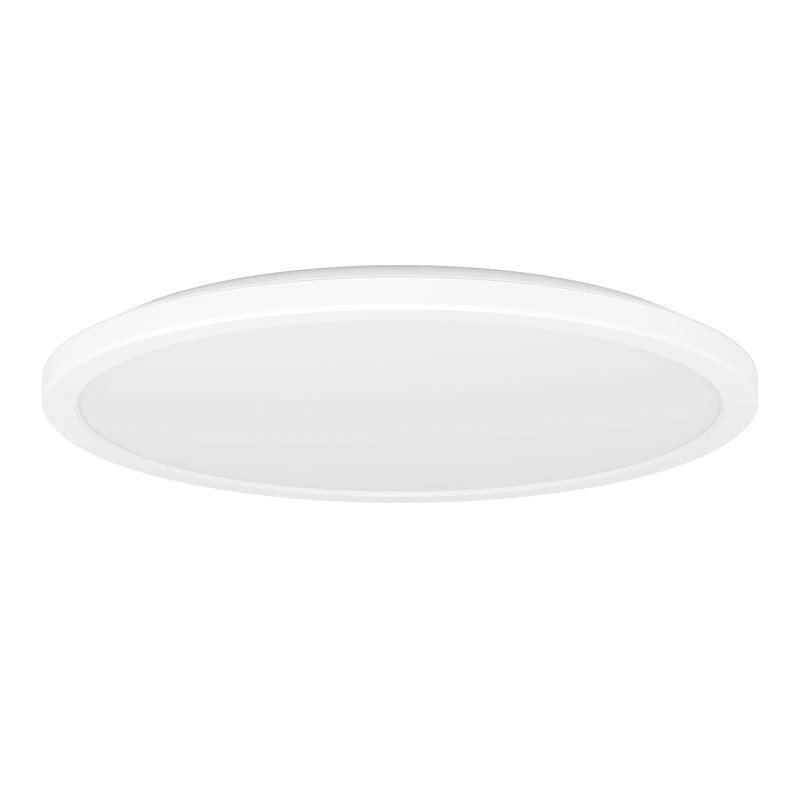 Eglo LED Ceiling Light Fitting Rovito, Round Ceiling lamp with Remote Control, Bathroom Lighting, Flush luminaire Made of Plastic in White, Warm White-Cold White, IP44, Ø 39 cm