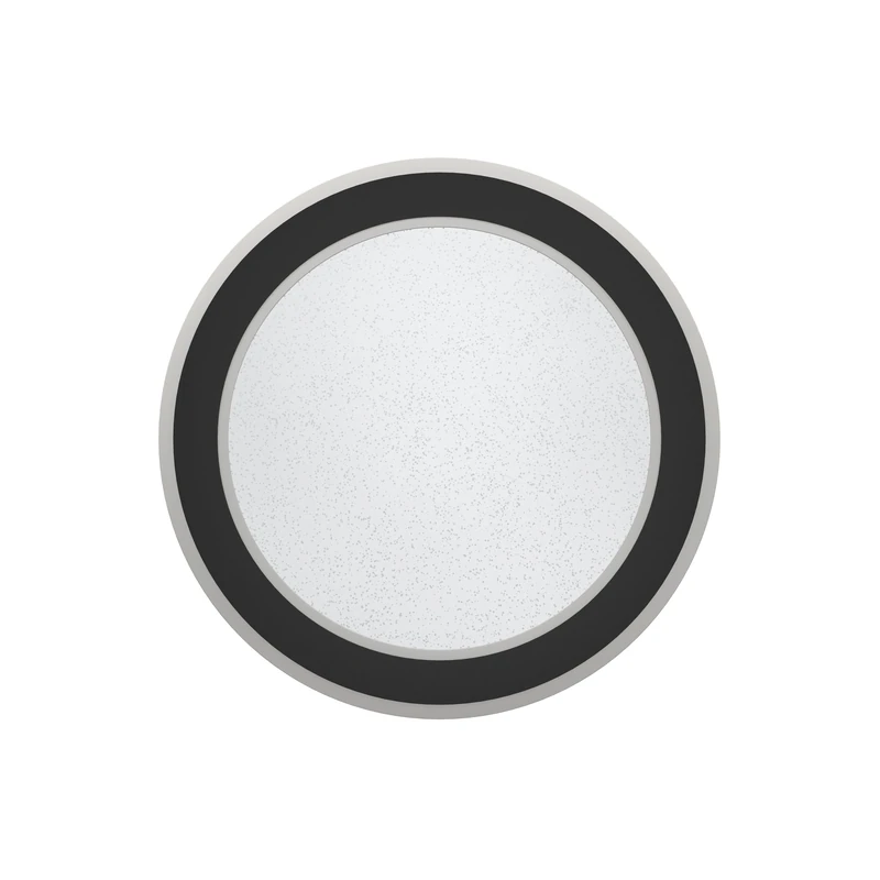 Eglo LED Ceiling Light Fixture Macchioni, Ceiling lamp with Remote Control, Kitchen and Office Lighting, Light Fixture Made of Metal and Plastic in Black, Neutral White, ⌀ 38 cm