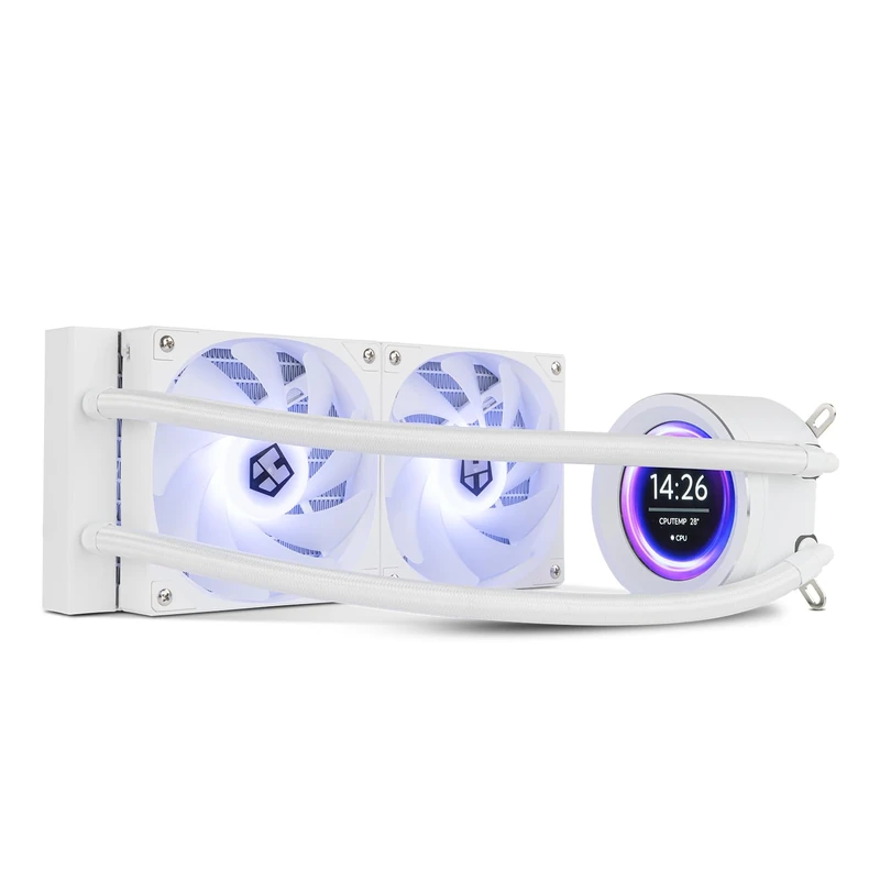 NOX Hummer H-240-NXHUMMERH240ARGB Intel & AMD Compatible ARGB Liquid Refrigeration with Two 120 mm PMW Fans, Aluminum-Based Dual Radiator - Black