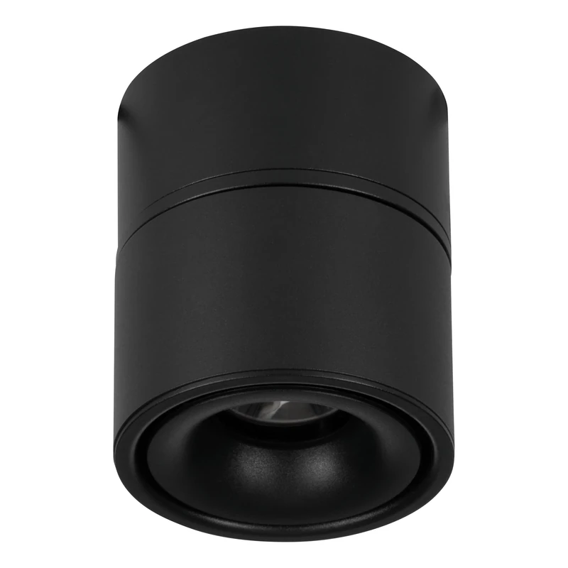 Eglo Semi-recessed LED spot Light Bohoyo, Ceiling Spotlight, recessed or Flush-Mount lamp, Downlight Made of Aluminium in Black, ∅ 10 cm