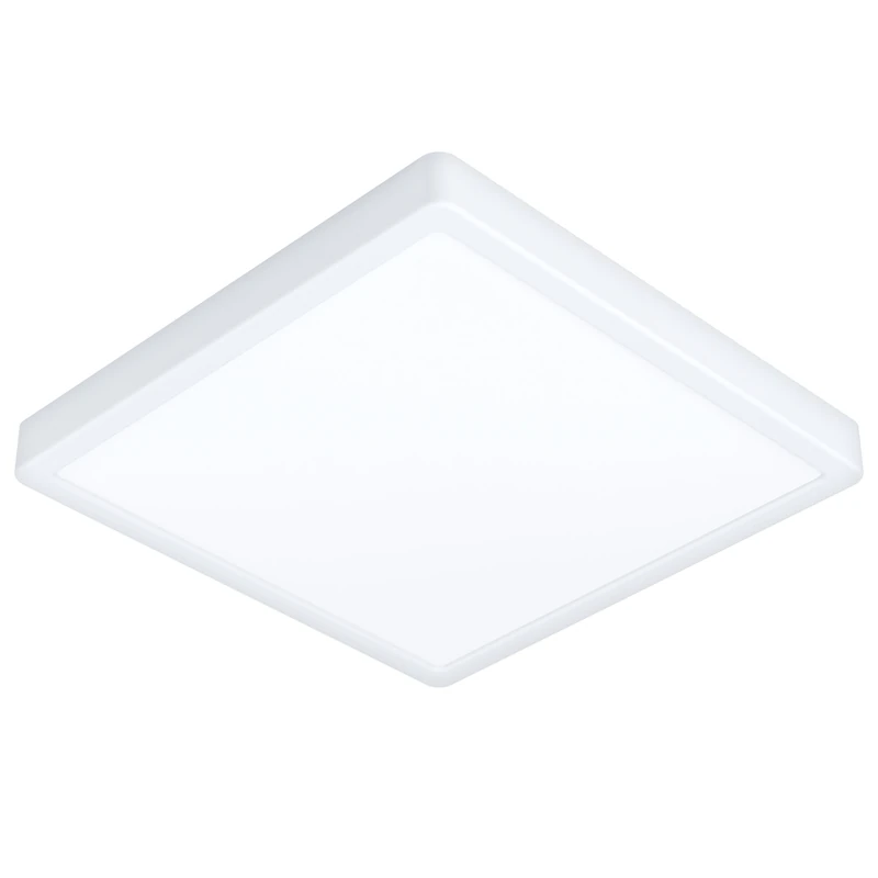 Eglo Fueva 6 LED Ceiling Light - White Square Bathroom Lamp