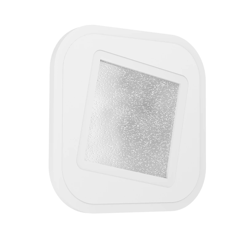 Eglo LED Ceiling Light Fixture Macchioni, Ceiling lamp with Crystal Effect, Kitchen and Office Lighting, Light Fixture Made of Metal and Plastic in White, Neutral White, 20x20 cm