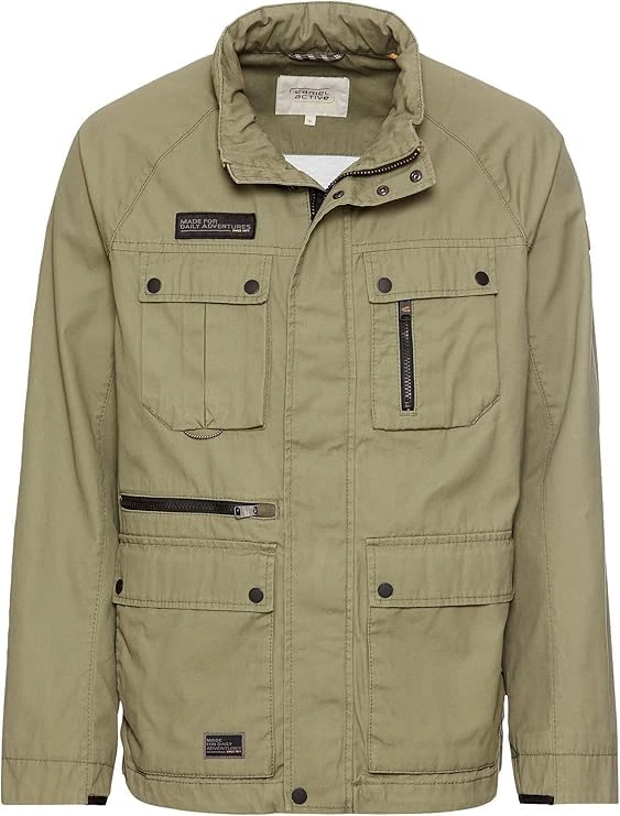 camel active Men's 420020-5n55 Jacket, Dark Green, 33
