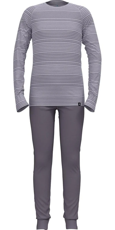 Odlo Thermal Underwear Children's Active Warm I Winter Leggings and Long Sleeve Thermal Shirt Girls Boys I Warm Ski Underwear Set, 92