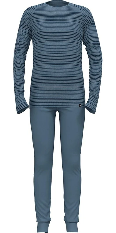 Odlo Thermal Underwear Children's Active Warm I Winter Leggings and Long Sleeve Thermal Shirt Girls Boys I Warm Ski Underwear Set