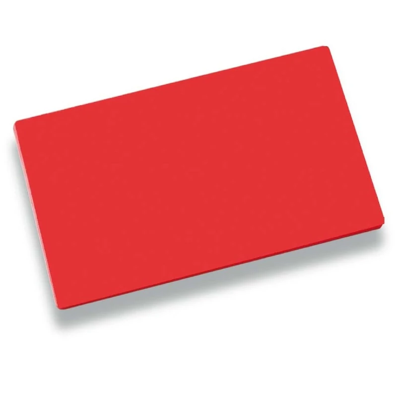 Louis Tellier – Chopping Board – Made of HDPE – Antibacterial – Professional – High Quality – 60 x 40 x 2 cm – Colour HACCP Dairy, Bread, Cheese and Pastry – Red