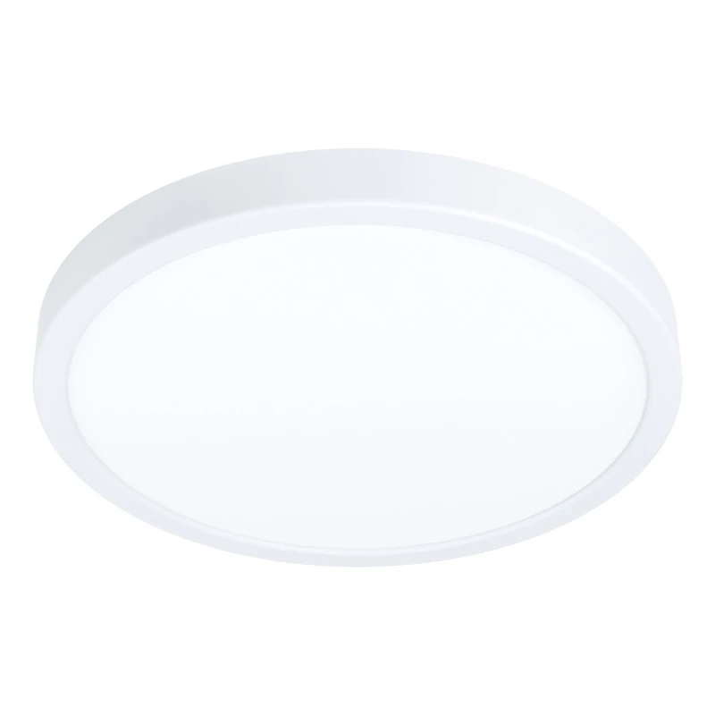 Eglo LED Ceiling Light Fitting Fueva 6, Round Ceiling lamp, Bathroom Lighting, Flush luminaire Made of Plastic in White, Warm White-Cold White, IP44, Ø 28 cm