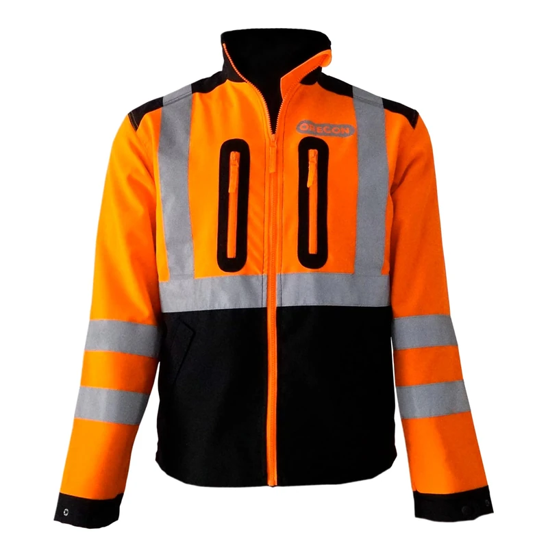 Oregon Hi Vis Jacket, Professional Class 3 Hi Vis Workwear, Premium PPE Clothing, Reflective Jacket, Women & Men, Lightweight Stretch Fabric & Ventilated Outdoor High Visibility Coat,Orange - Size L - Image 1