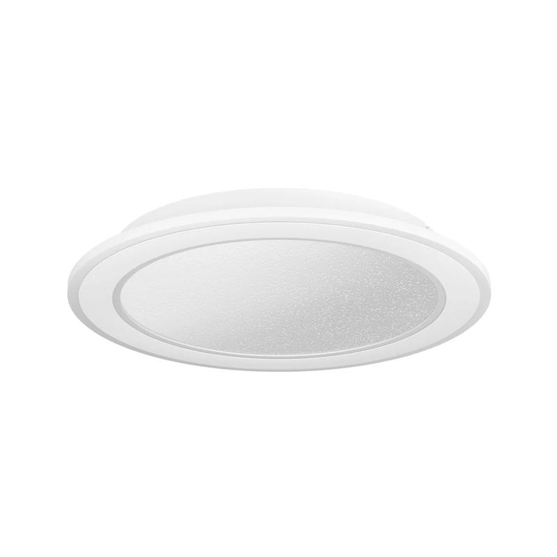 Eglo LED Ceiling Light Fixture Macchioni, Ceiling lamp with Remote Control, Kitchen and Office Lighting, Light Fixture Made of Metal and Plastic in White, Neutral White, ⌀ 38 cm