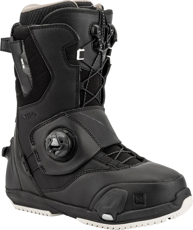 Nitro Women's Cave Step On TLS Snowboard Boots, Black, 26