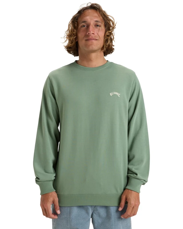 Billabong Fleece top ARCH CR LT Young Mens Green XS