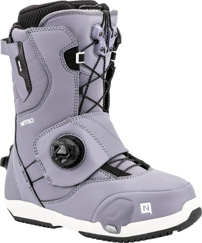 Nitro Women's Cave Step On TLS Snowboard Boat, Lilac, 26.5