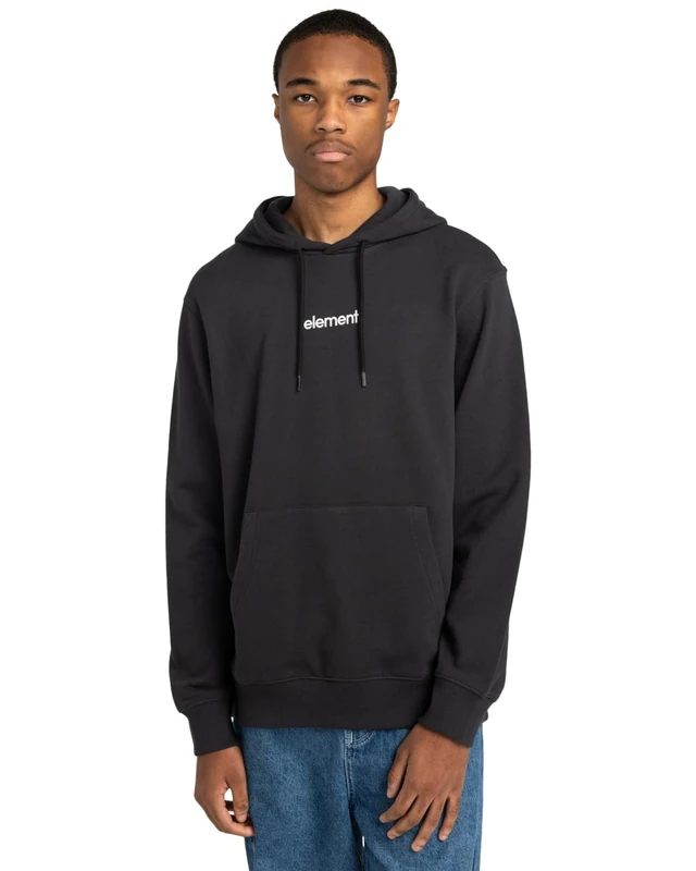 Element Simple Logo - Pullover Hoodie - Men - Black.