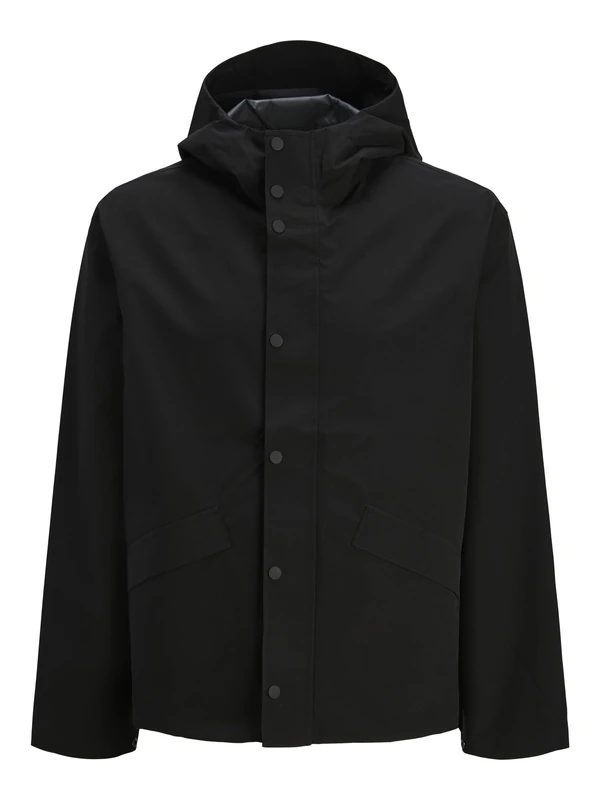 JACK & JONES Male Raincoat, black, XL