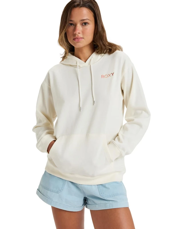 Roxy Fleece sweater SATURDAZE HOODIE Young Womens White XXL