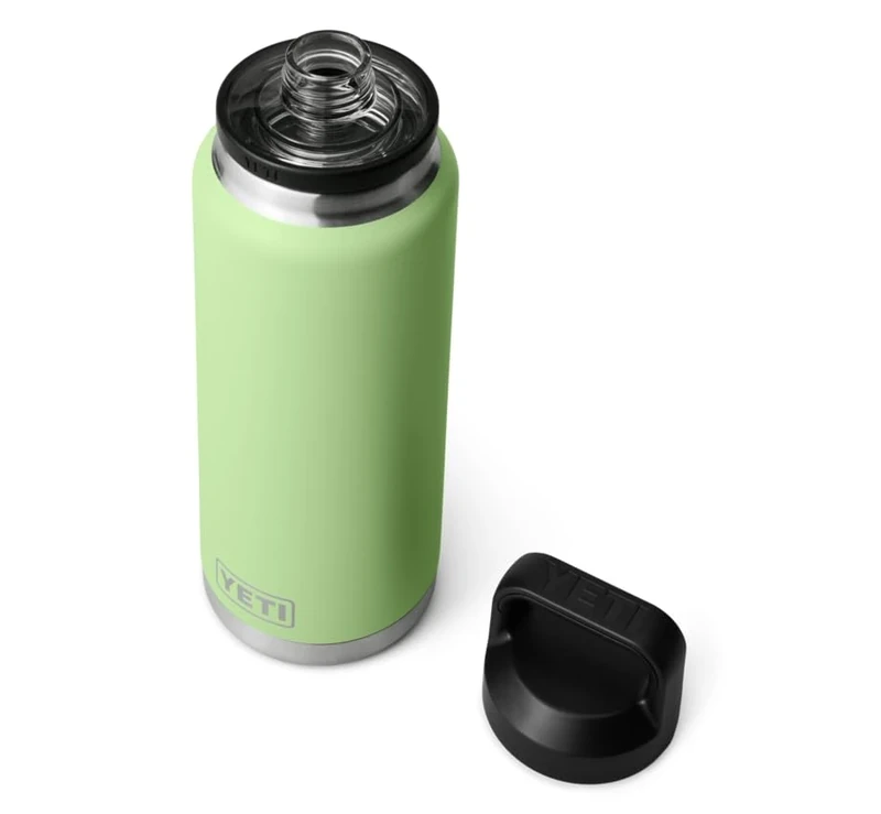 YETI Rambler Bottle Chug, Vacuum Insulated Stainless Steel Bottle with Leakproof Chug Cap, Key Lime, 36 oz (1 L)