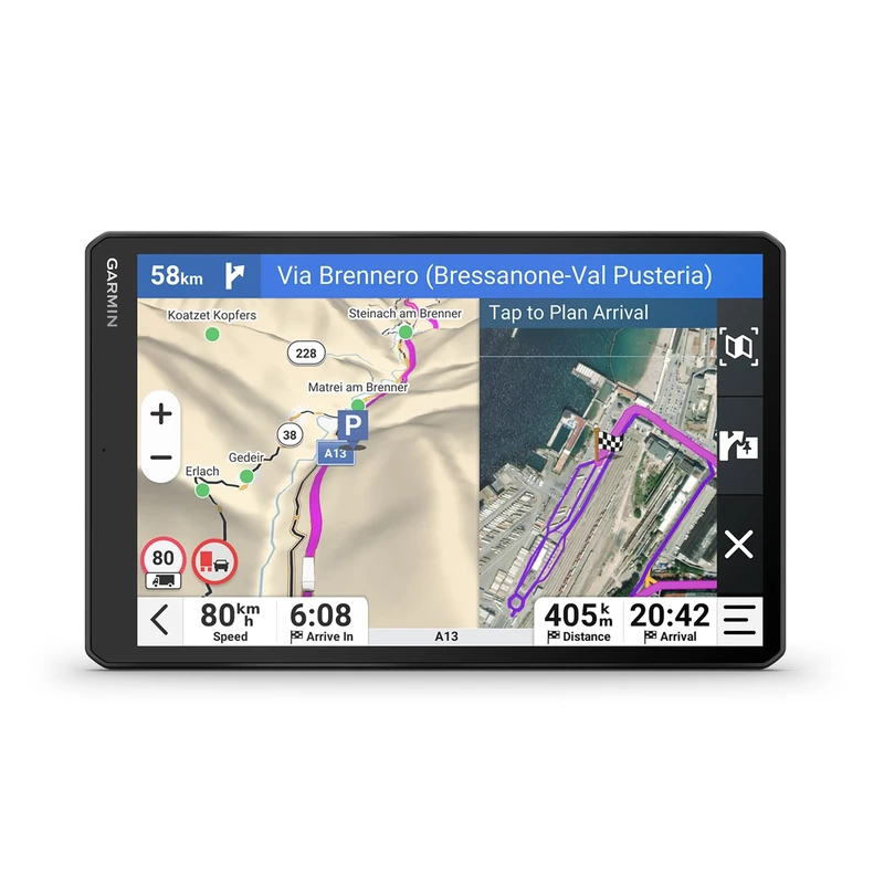 Garmin dēzl LGV820, HGV Truck GPS Sat Nav, 8" display, Voice Control, Wind Radar, Custom Truck Routing, Birdseye Direct Satellite Imagery, Route Overview, Truck/Trailer Services, EU maps, Live Traffic