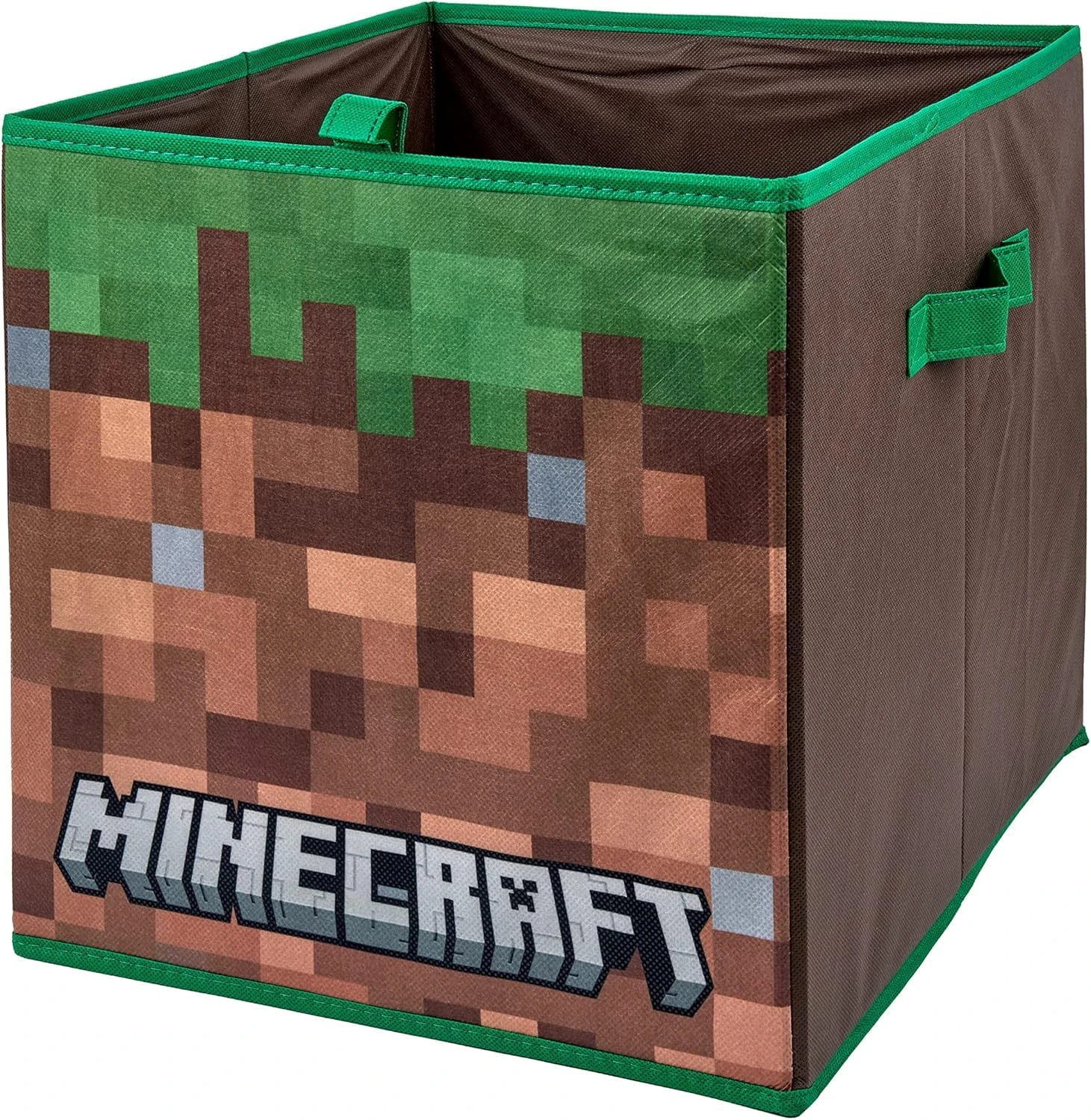 Minecraft Collapsible Storage Boxes with Handles Durable Fabric Foldable Toys Storage Cubes | Compatible Ikea Kallax Furniture | Perfect For Organising Kids Room & Playroom