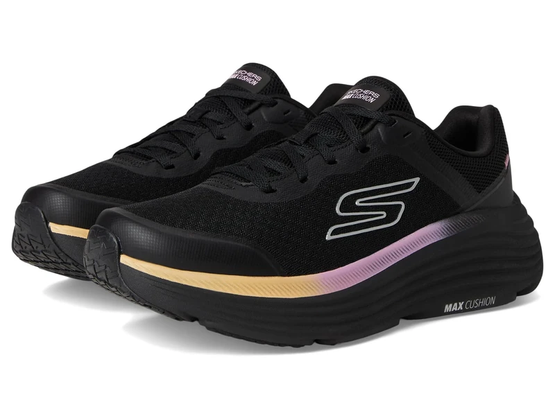 Skechers Women's Max Cushioning Endeavour Canova Sneaker, Black/Pink, 6