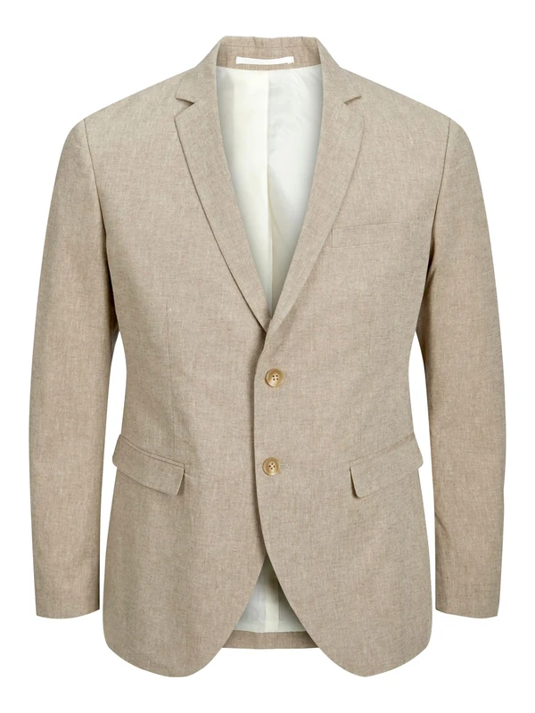 JACK & JONES Men's Jprriviera Linen Blazer Slim Fit S Pls, Beige, 54R