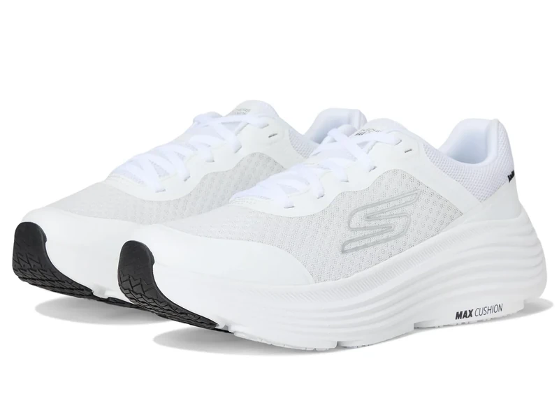 Skechers Women's Max Cushioning Endeavour Canova Sneaker, White/Black, 5.5 UK Wide