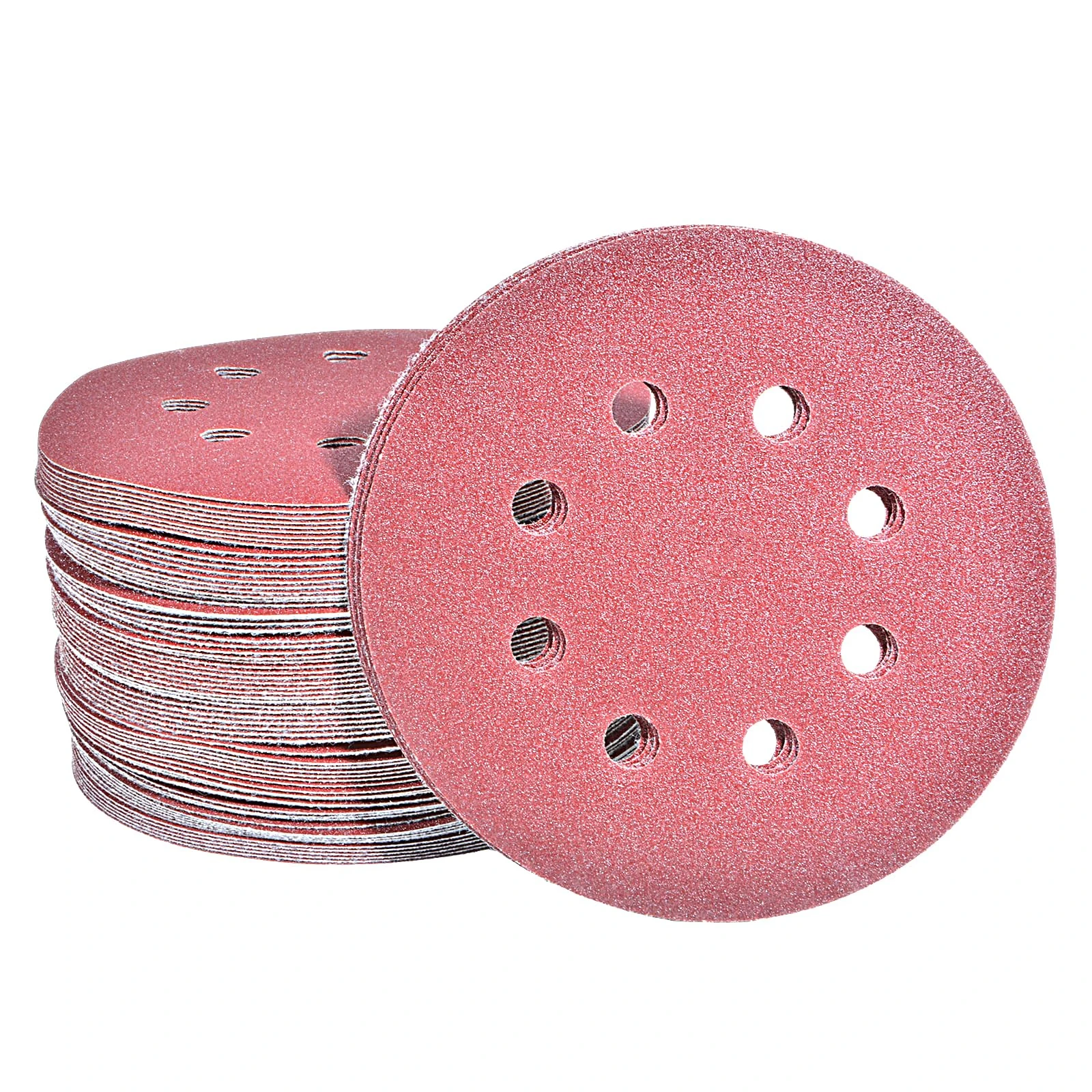 100pcs 125mm Sanding Discs, Hook and Loop 100 x 120 Grit, 8 Hole 5 Inch Round Sanding Discs Pads for Random Orbital Sander by Taspire