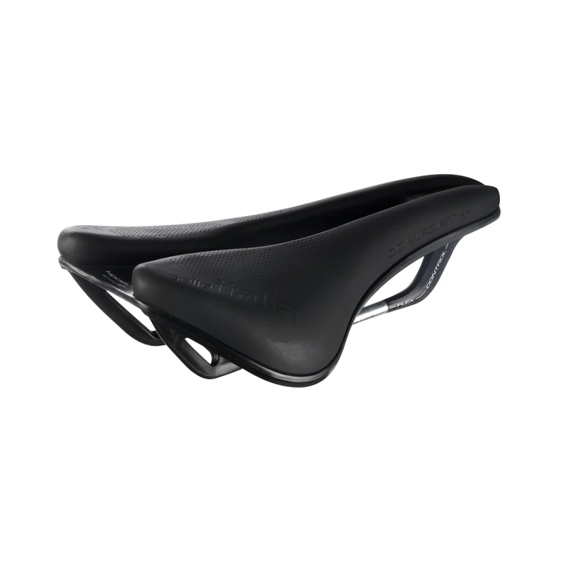 Selle Italia Model X Comfort Plus - 100% Sustainable Green Bike Saddle, Road & E-Bike Comfortable with Additional Padding and Superflow Hole, Black