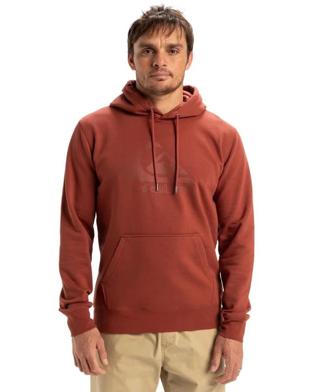 Quiksilver Fleece sweater COMP LOGO HOODIE Men Brown XS