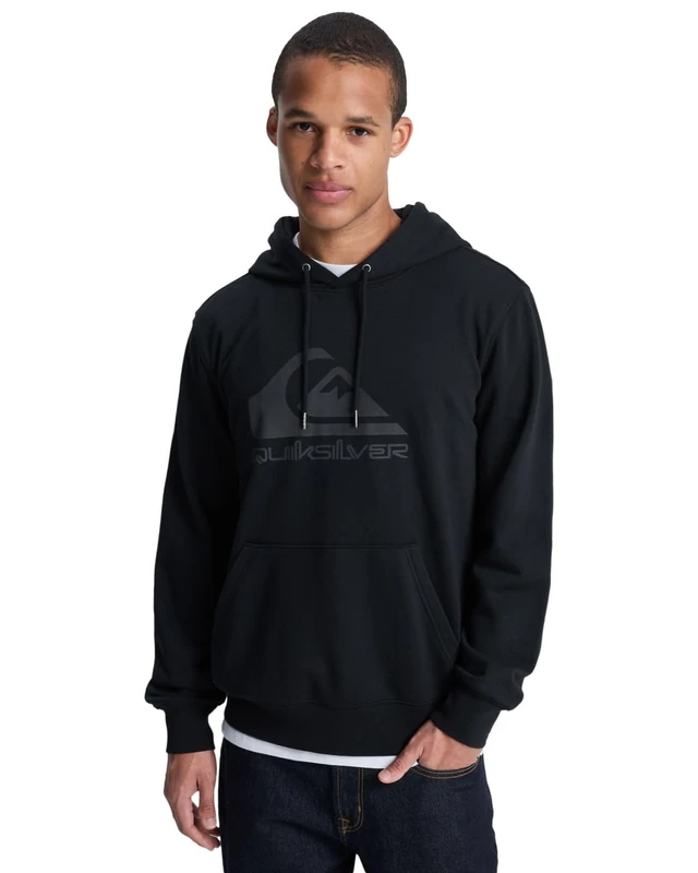 Quiksilver Fleece sweater COMP LOGO HOODIE Men Black XS - Image 1