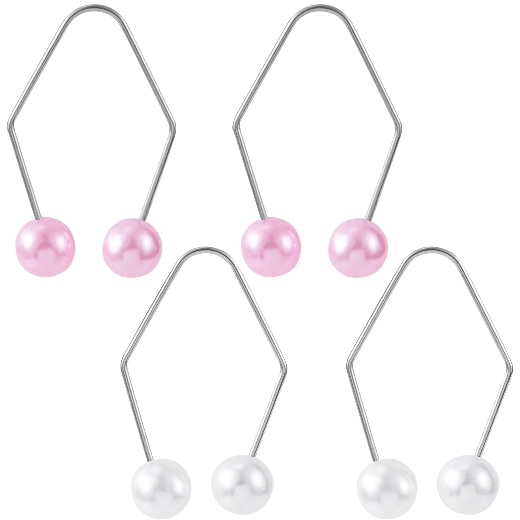 HINZIC 4pcs Pink White Natural Dimple Maker Beautiful Smile Facial Muscle Dimple for Cheeks