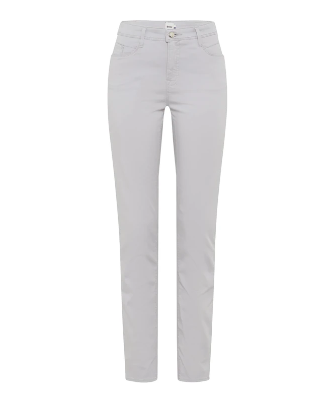 BRAX Style.Mary Superior Cotton Five-Pocket Women's Trousers, 09 Light Grey, 34W x 32L