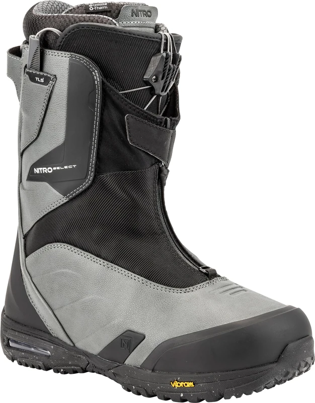Nitro Men's Select TLS+ Snowboard Boat, Charcoal-Black, 31.5
